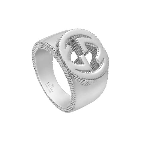 gucci ring heren zilver|gucci interlocking rings.